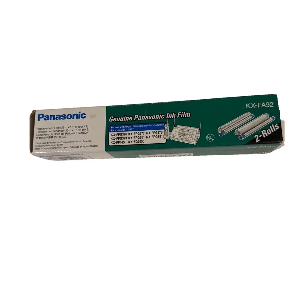Sealed Genuine Panasonic Ink Film KXFA92 Replacement Film 114‎ Two Rolls In Box